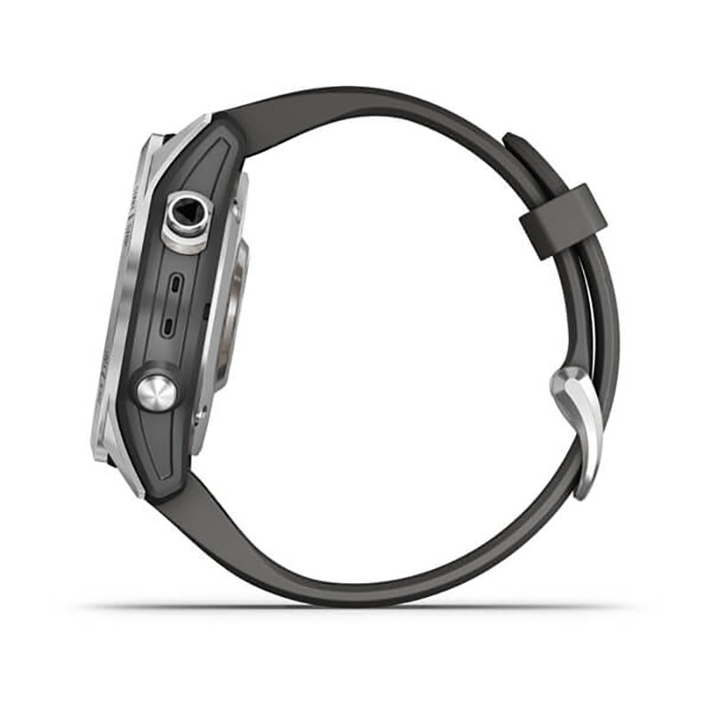 GARMIN Fenix® 7S Standard Edition, EMEA/AUS/NZ/AFR/S.AM, Silver with Graphite Band Watch