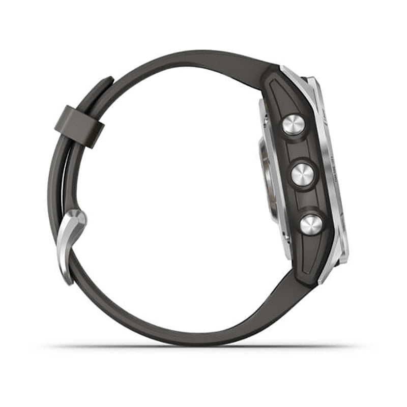 GARMIN Fenix® 7S Standard Edition, EMEA/AUS/NZ/AFR/S.AM, Silver with Graphite Band Watch