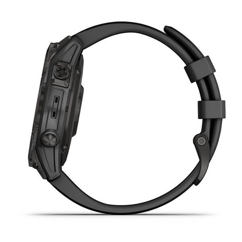 GARMIN Fenix® 7 Sapphire Solar Edition, EMEA, Carbon Grey DLC Titanium with Black Band GPS Watch