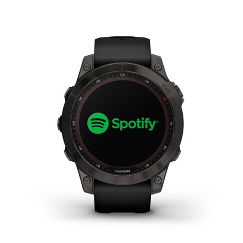 GARMIN Fenix® 7 Sapphire Solar Edition, EMEA, Carbon Grey DLC Titanium with Black Band GPS Watch