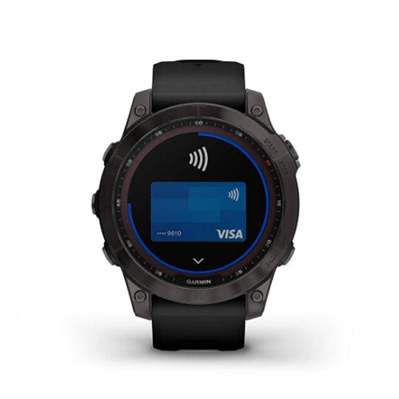 GARMIN Fenix® 7 Sapphire Solar Edition, EMEA, Carbon Grey DLC Titanium with Black Band GPS Watch
