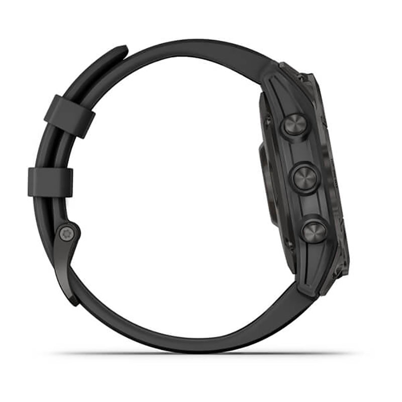 GARMIN Fenix® 7 Sapphire Solar Edition, EMEA, Carbon Grey DLC Titanium with Black Band GPS Watch