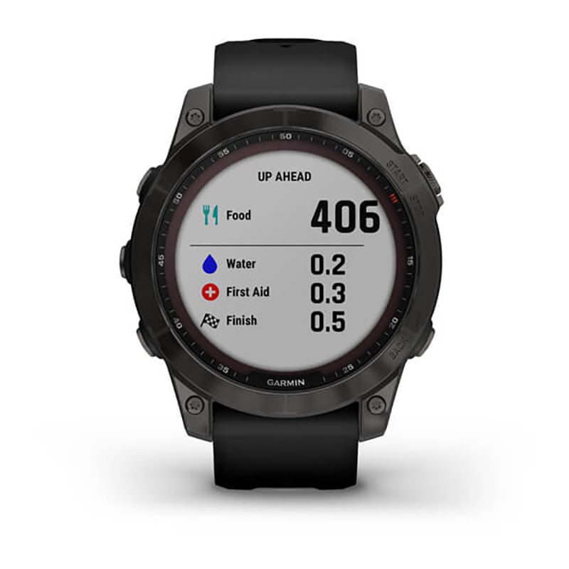 GARMIN Fenix® 7 Sapphire Solar Edition, EMEA, Carbon Grey DLC Titanium with Black Band GPS Watch