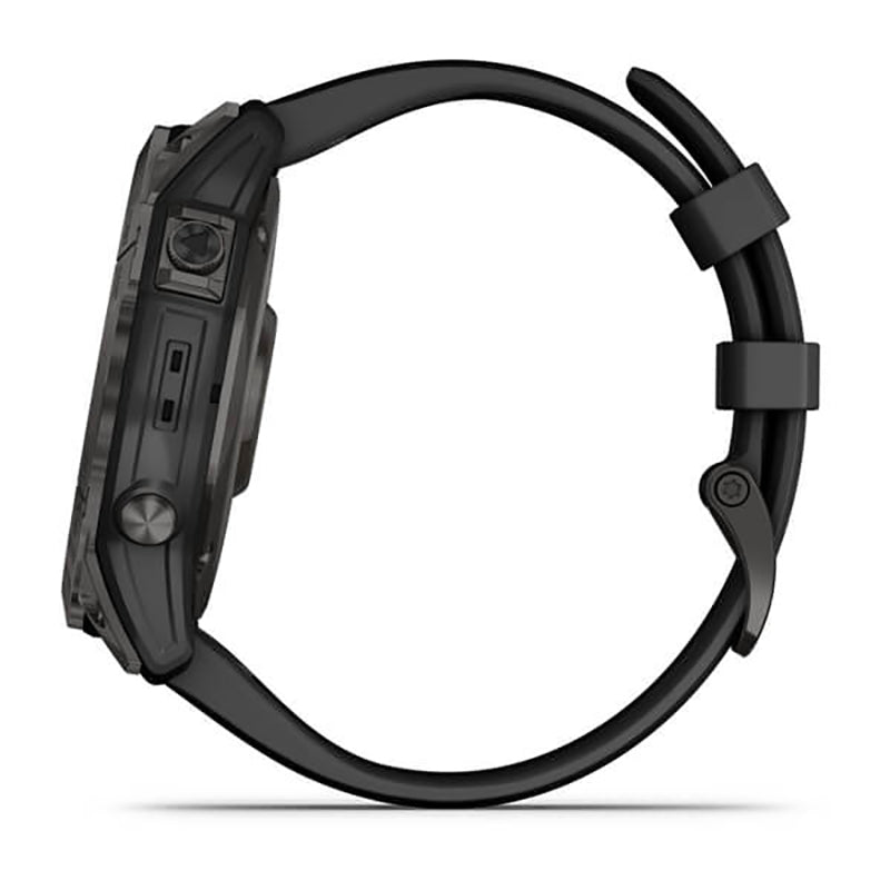 GARMIN Fenix® 7X Sapphire Solar Edition, EMEA, Carbon Grey DLC Titanium with Black Band Watch