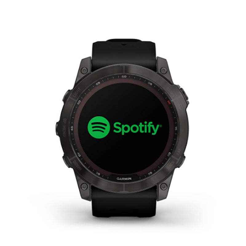 GARMIN Fenix® 7X Sapphire Solar Edition, EMEA, Carbon Grey DLC Titanium with Black Band Watch