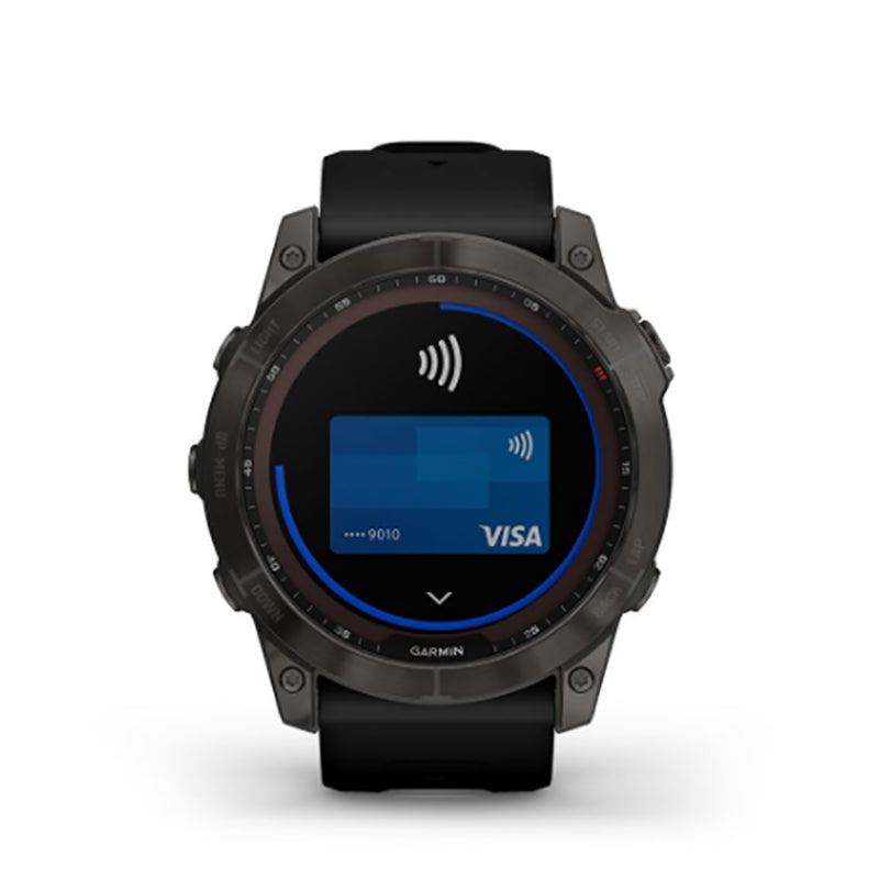 GARMIN Fenix® 7X Sapphire Solar Edition, EMEA, Carbon Grey DLC Titanium with Black Band Watch