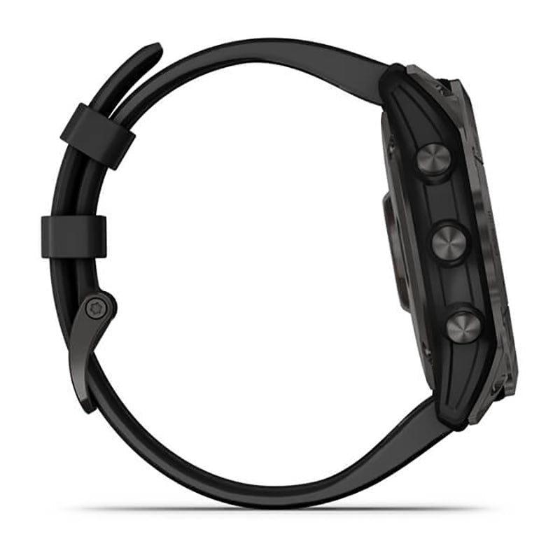 GARMIN Fenix® 7X Sapphire Solar Edition, EMEA, Carbon Grey DLC Titanium with Black Band Watch