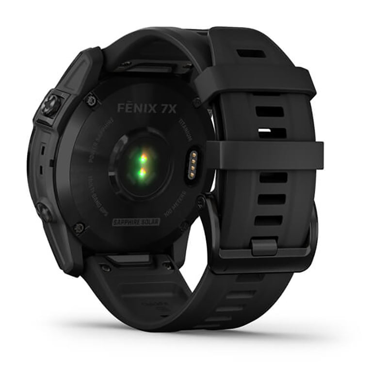 GARMIN Fenix® 7X Sapphire Solar Edition, EMEA, Black DLC Titanium with Black Band GPS Watch