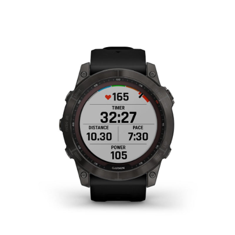 GARMIN Fenix® 7X Sapphire Solar Edition, EMEA, Black DLC Titanium with Black Band GPS Watch