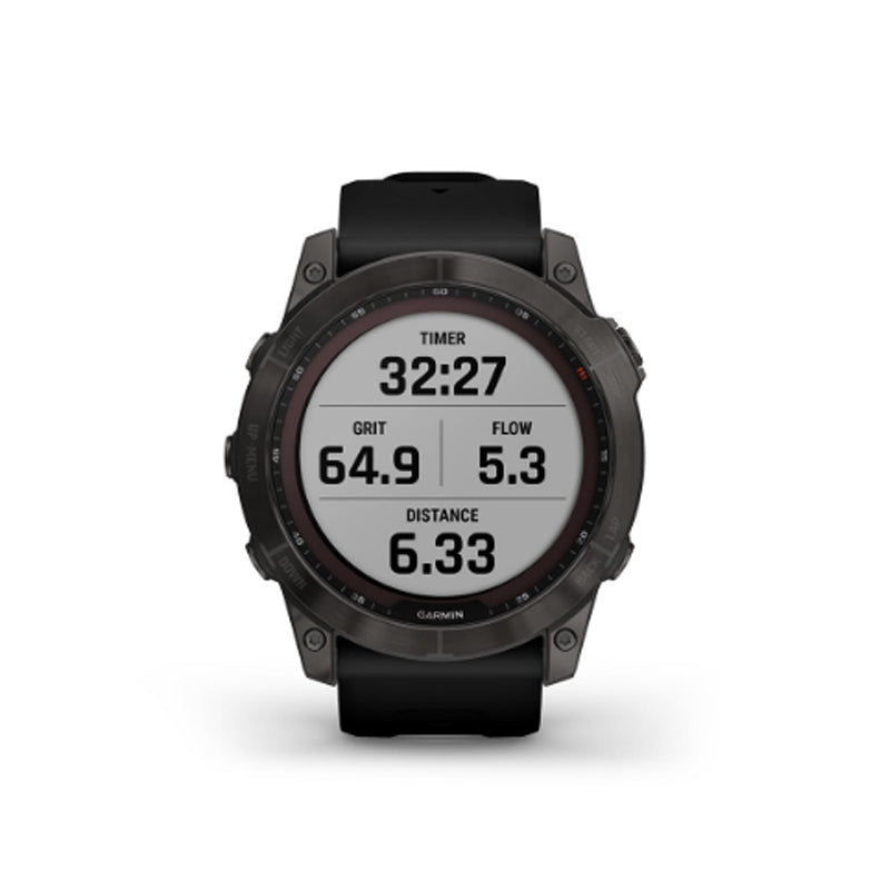 GARMIN Fenix® 7X Sapphire Solar Edition, EMEA, Black DLC Titanium with Black Band GPS Watch