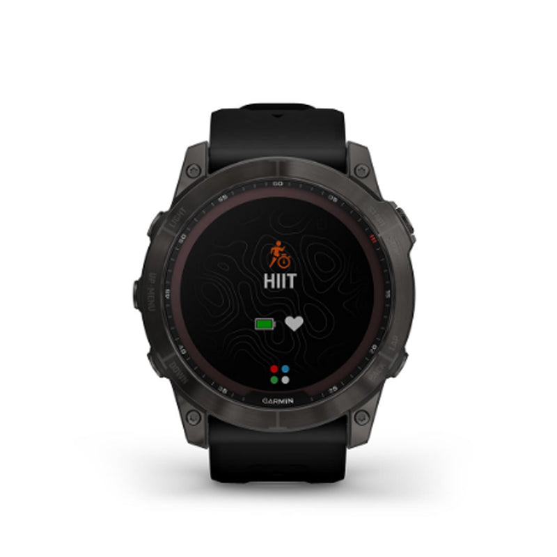 GARMIN Fenix® 7X Sapphire Solar Edition, EMEA, Black DLC Titanium with Black Band GPS Watch