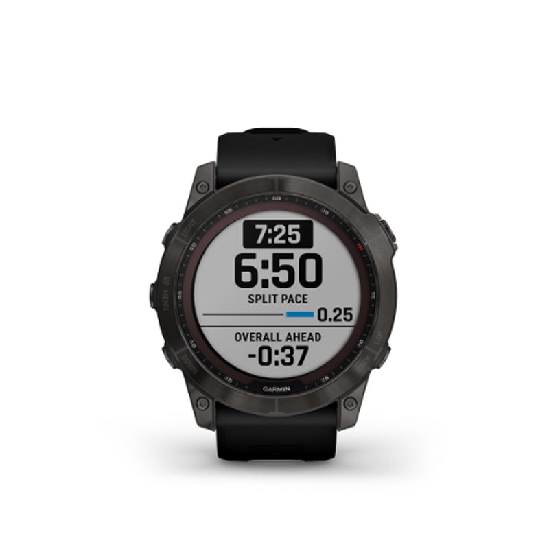 GARMIN Fenix® 7X Sapphire Solar Edition, EMEA, Black DLC Titanium with Black Band GPS Watch