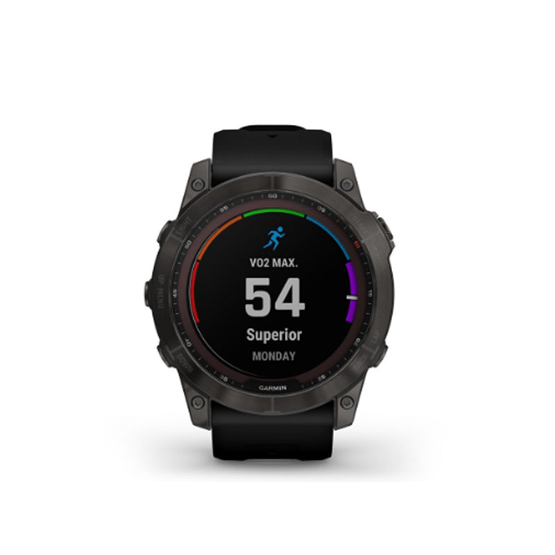 GARMIN Fenix® 7X Sapphire Solar Edition, EMEA, Black DLC Titanium with Black Band GPS Watch
