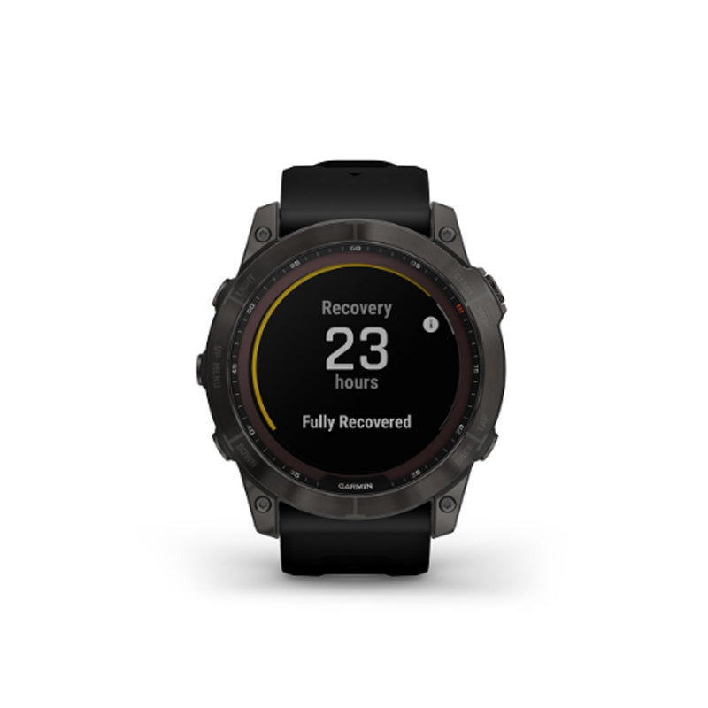 GARMIN Fenix® 7X Sapphire Solar Edition, EMEA, Black DLC Titanium with Black Band GPS Watch