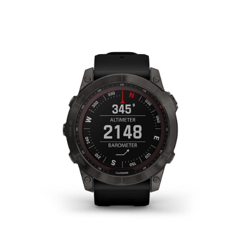 GARMIN Fenix® 7X Sapphire Solar Edition, EMEA, Black DLC Titanium with Black Band GPS Watch