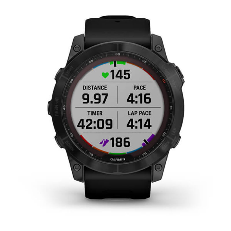 GARMIN Fenix® 7X Sapphire Solar Edition, EMEA, Black DLC Titanium with Black Band GPS Watch