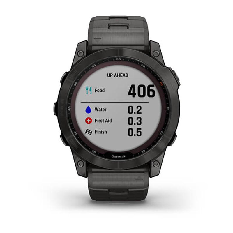 GARMIN Fenix® 7X Sapphire Solar Edition, EMEA, Carbon Grey DLC Titanium with Carbon Grey DLC Vented Titanium Band GPS Watch