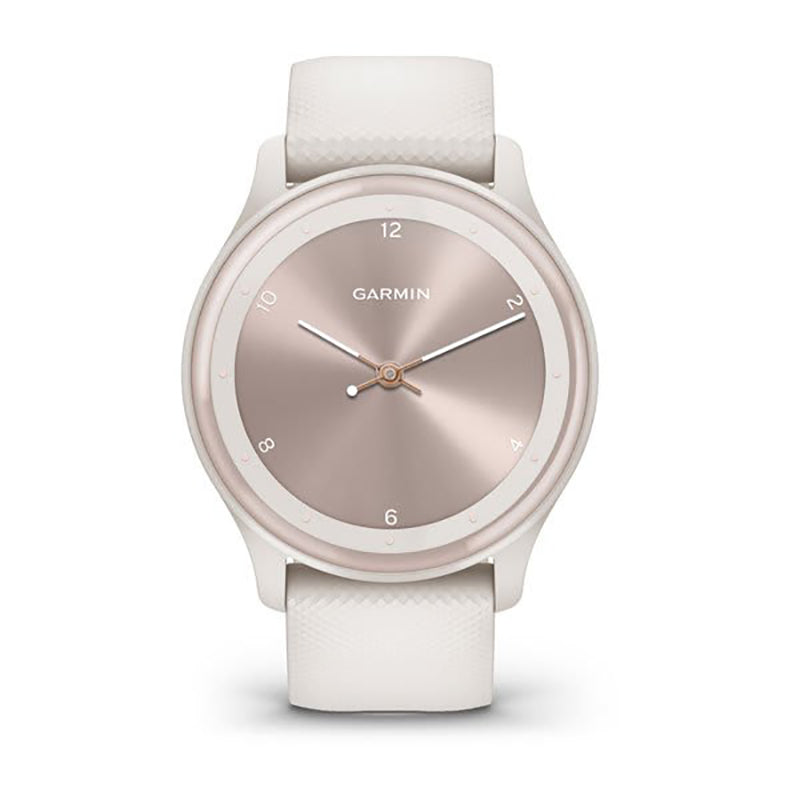 GARMIN Vivomove® Sport, WW, Ivory Case and Silicone Band with Peach Gold Accents Watch