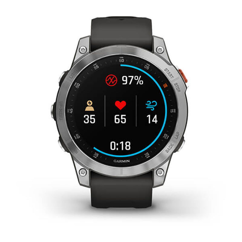 GARMIN epix™ (Gen 2) EMEA/AUS/NZ/AFR/SAM, Slate Steel with Silicone Band Watch