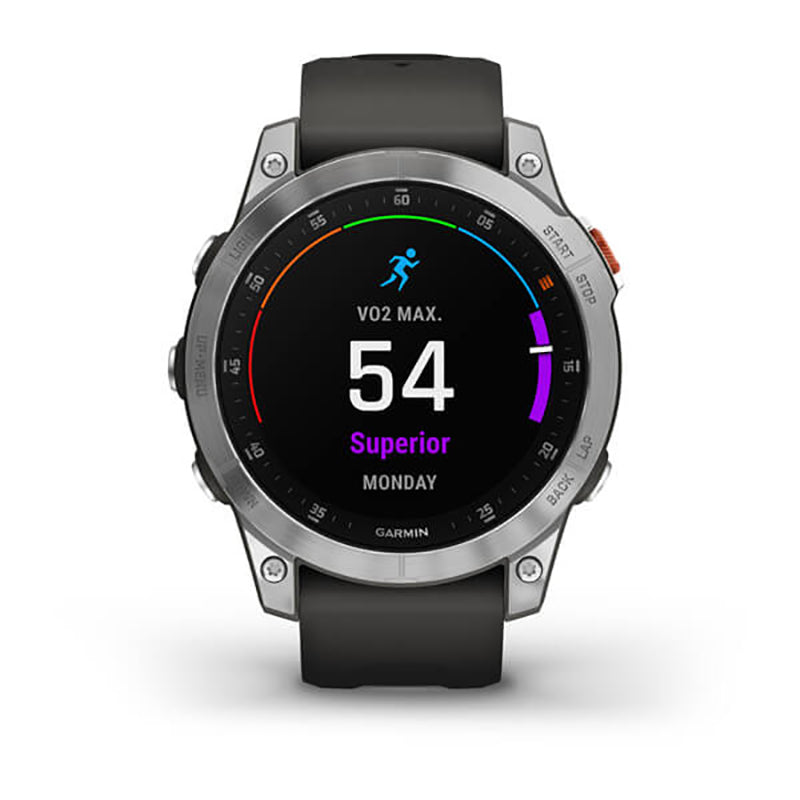 GARMIN epix™ (Gen 2) EMEA/AUS/NZ/AFR/SAM, Slate Steel with Silicone Band Watch