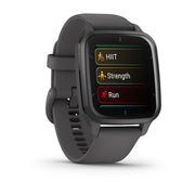 GARMIN Venu Sq 2 Slate Aluminium Bezel with Shadow Grey Case and Silicone Band