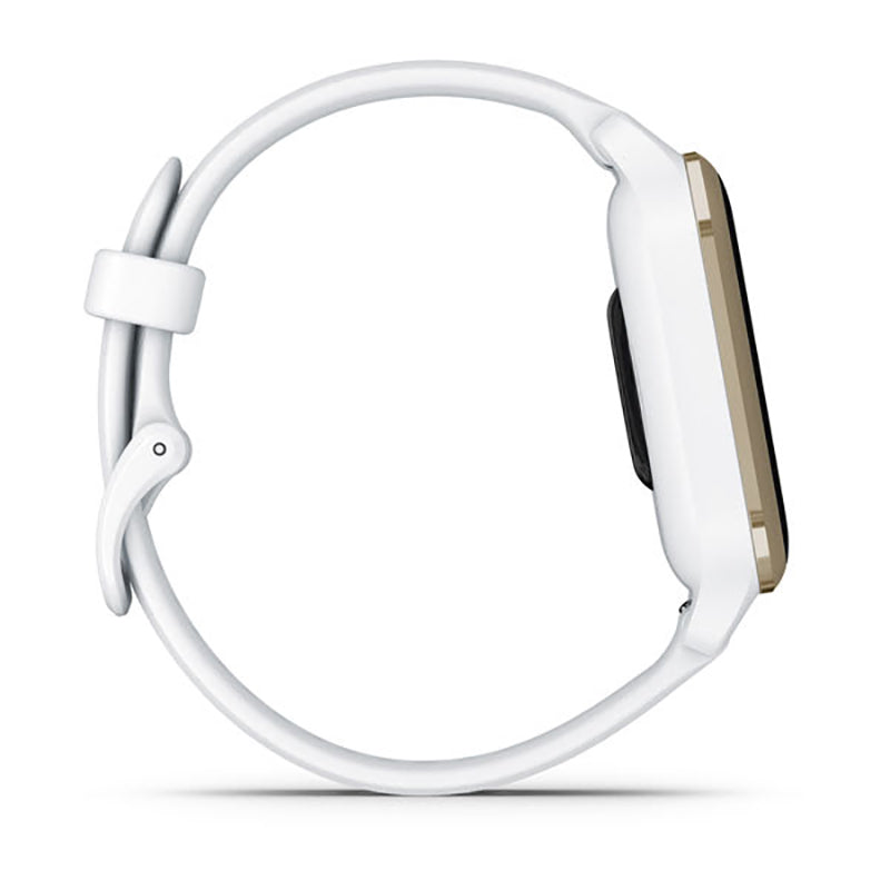 GARMIN Venu Sq 2 Cream Gold Aluminium Bezel with White Case and Silicone Band