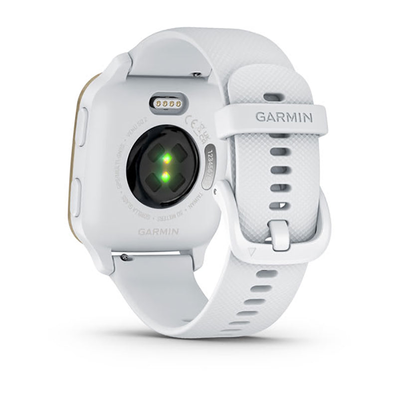 GARMIN Venu Sq 2 Cream Gold Aluminium Bezel with White Case and Silicone Band