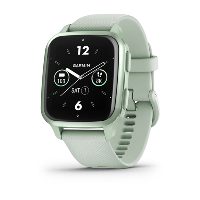 GARMIN Venu Sq 2 Metallic Mint Aluminium Bezel with Cool Mint Case and Silicone Band