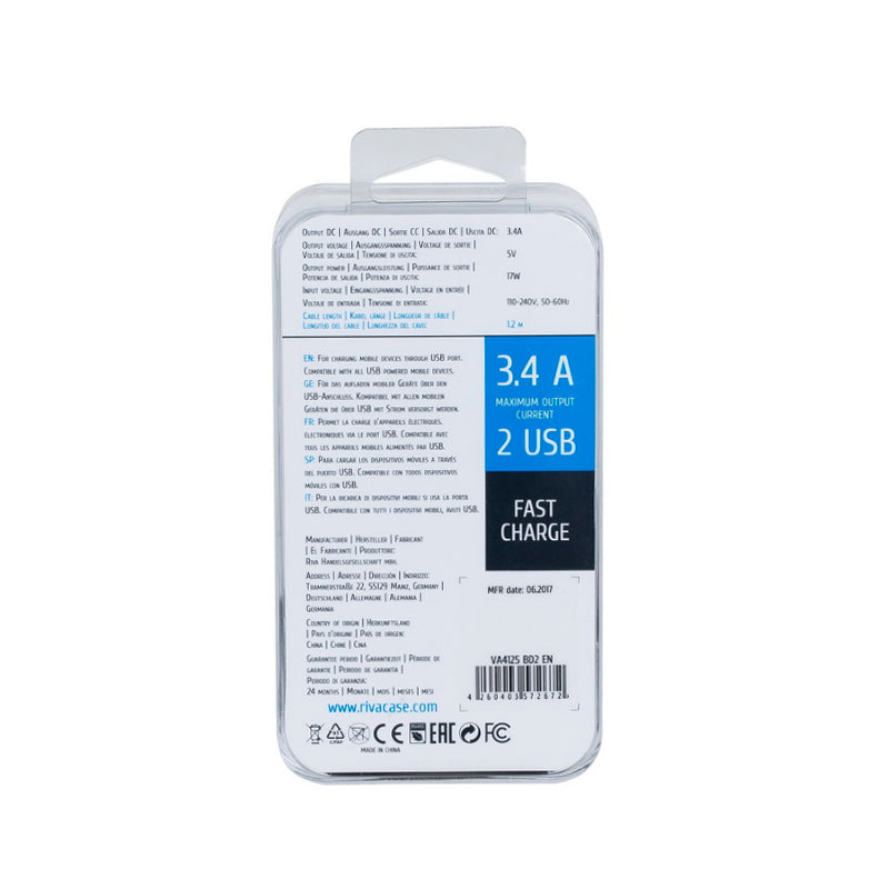 RivaCase Rivapower VA4125 BD2 Wall Charger Black