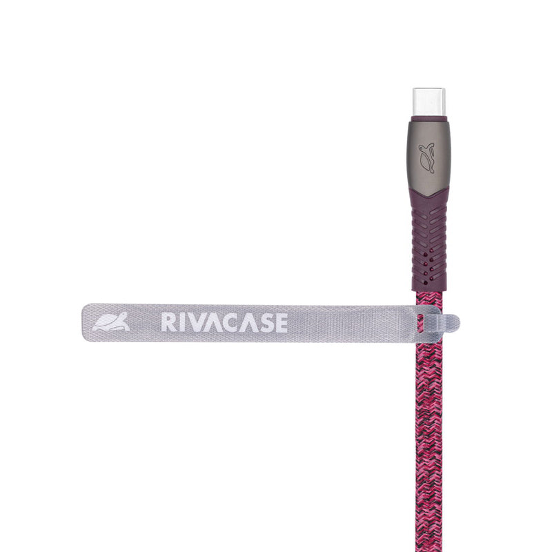 RivaCase Type-C / Type-C Nylon Braided Cable 1.2m Red