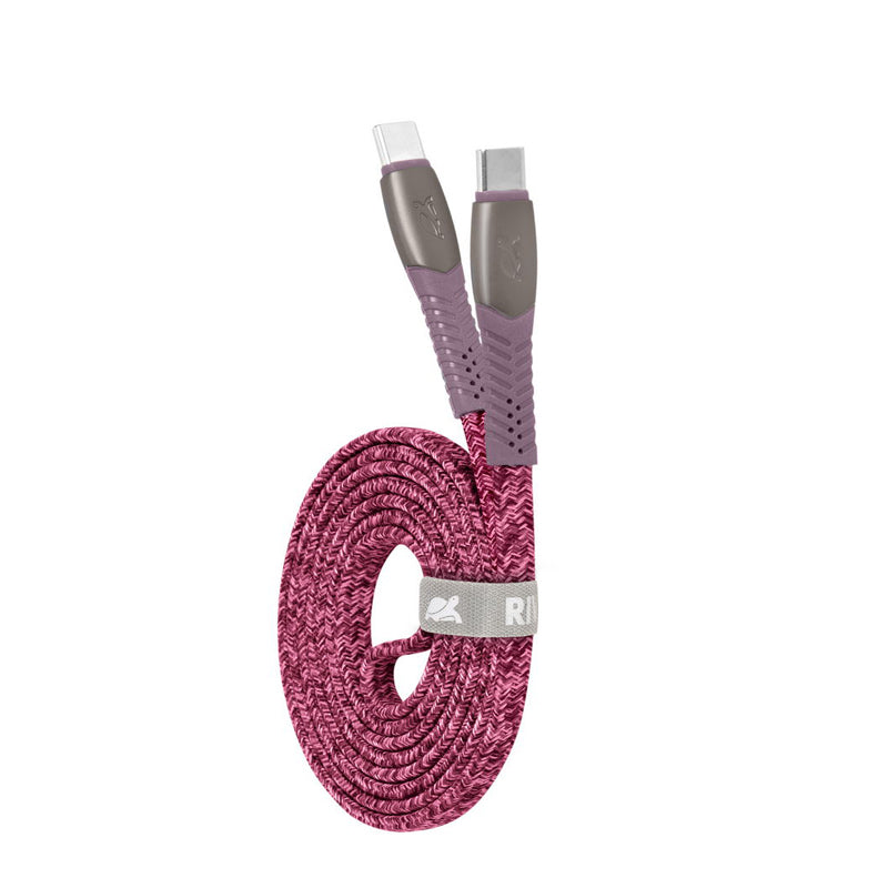 RivaCase Type-C / Type-C Nylon Braided Cable 1.2m Red