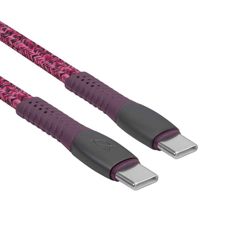 RivaCase Type-C / Type-C Nylon Braided Cable 1.2m Red