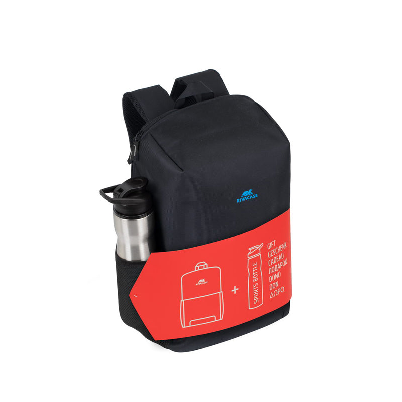 RivaCase 8068 Black Full Size Laptop 15.6"+ Sport Bottle