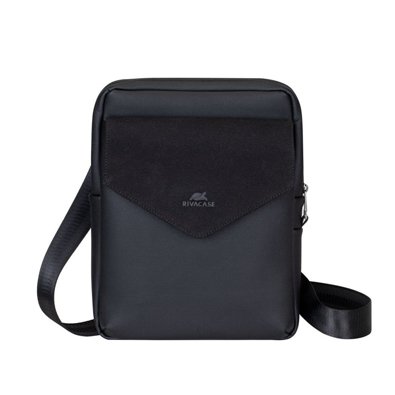 RivaCase 8511 Black Canvas Crossbody Bag 11"