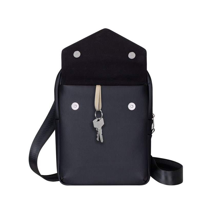 RivaCase 8511 Black Canvas Crossbody Bag 11"