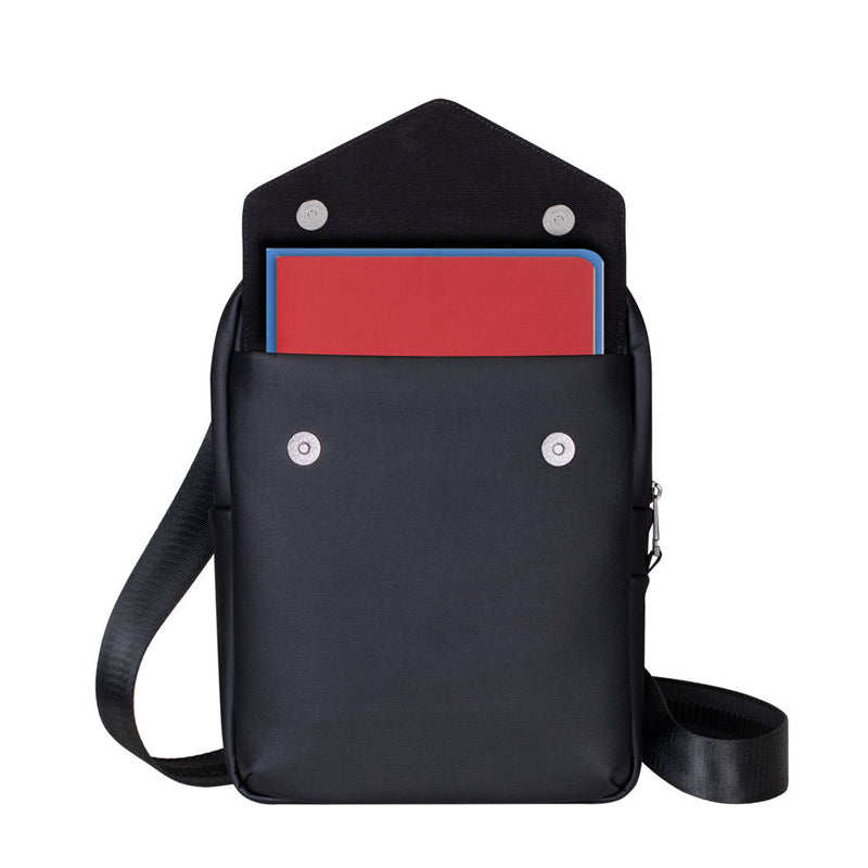 RivaCase 8511 Black Canvas Crossbody Bag 11"