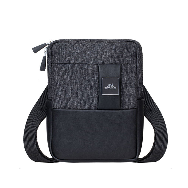 RivaCase 8810 Black Melange Crossbody Bag for Tablets 8"