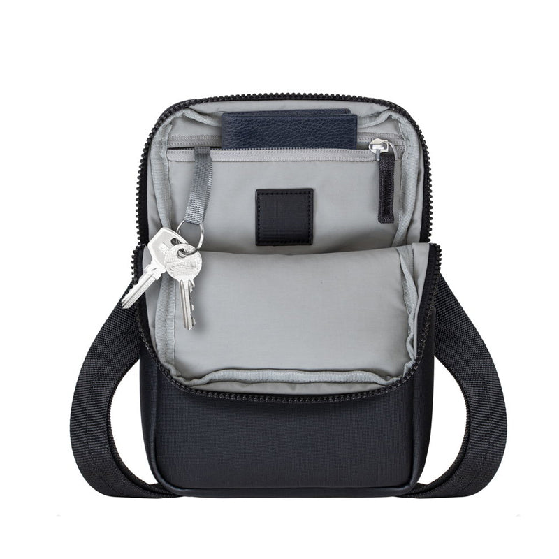 RivaCase 8810 Black Melange Crossbody Bag for Tablets 8"