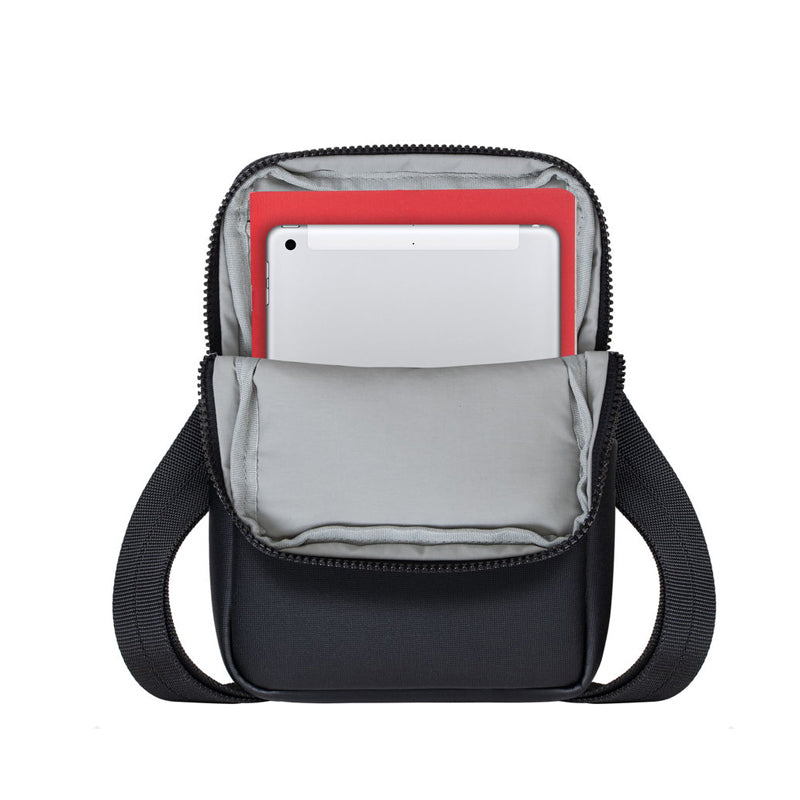 RivaCase 8810 Black Melange Crossbody Bag for Tablets 8"