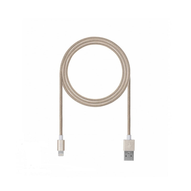 Aiino Apple Woven Lightning Cable Metal 1.2 m -Gold