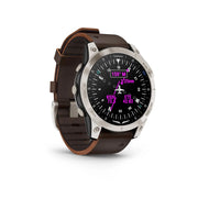 GARMIN D2 Mach 1 Aviator Smartwatch with Oxford Brown Leather Band EMEA