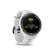 GARMIN Approach S70, 42 MM, Black Ceramic Bezel with White Silicone Band Watch
