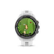 GARMIN Approach S70, 42 MM, Black Ceramic Bezel with White Silicone Band Watch
