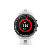 GARMIN Approach S70, 42 MM, Black Ceramic Bezel with White Silicone Band Watch
