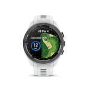 GARMIN Approach S70, 42 MM, Black Ceramic Bezel with White Silicone Band Watch
