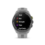 GARMIN Approach S70, 42 MM, Black Ceramic Bezel with Powder Grey Silicone Band Watch
