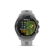 GARMIN Approach S70, 42 MM, Black Ceramic Bezel with Powder Grey Silicone Band Watch