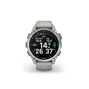 GARMIN Descent MK3 43MM, Stainless Steel with Fog Grey Silicone Band Watch