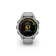 GARMIN Descent MK3 43MM, Stainless Steel with Fog Grey Silicone Band Watch