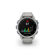 GARMIN Descent MK3 43MM, Stainless Steel with Fog Grey Silicone Band Watch